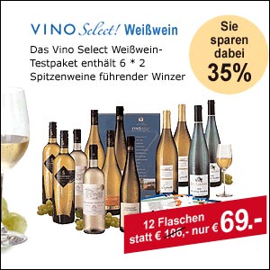 Abonnement trocken Vino Select Willkommenspaket 2007 Weiß