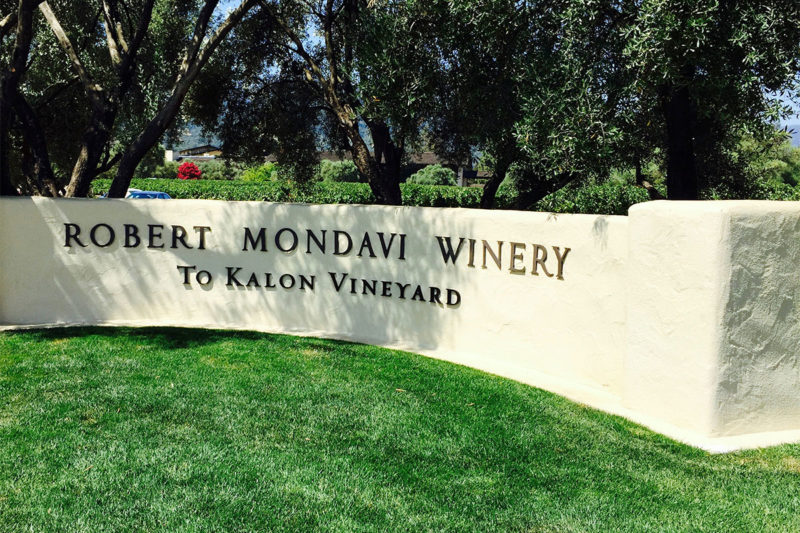 Robert Mondavi Winery Schild